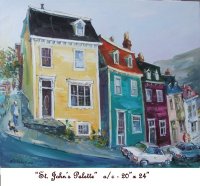 ST JOHN'S PALETTE, St John's, Newfoundland, Canada, Oil on Canvas